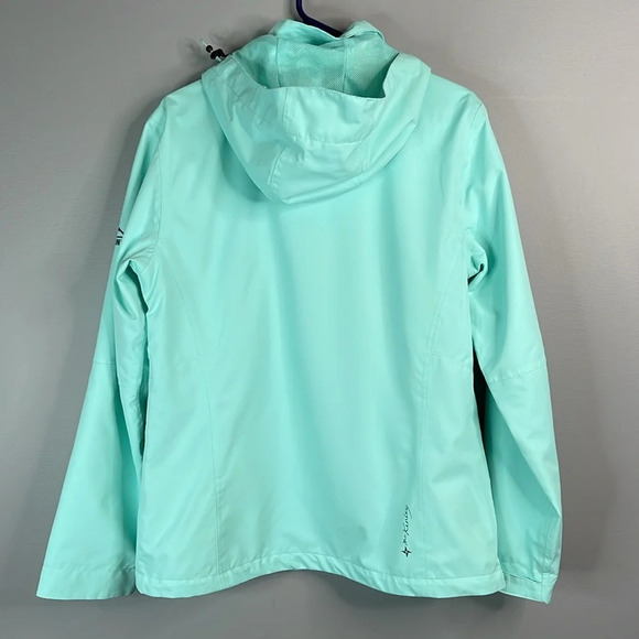 MCKINLEY Aquabase Hooded Jacket Aqua Green Water Resistant Zip Pockets Size M - Picture 13 of 16